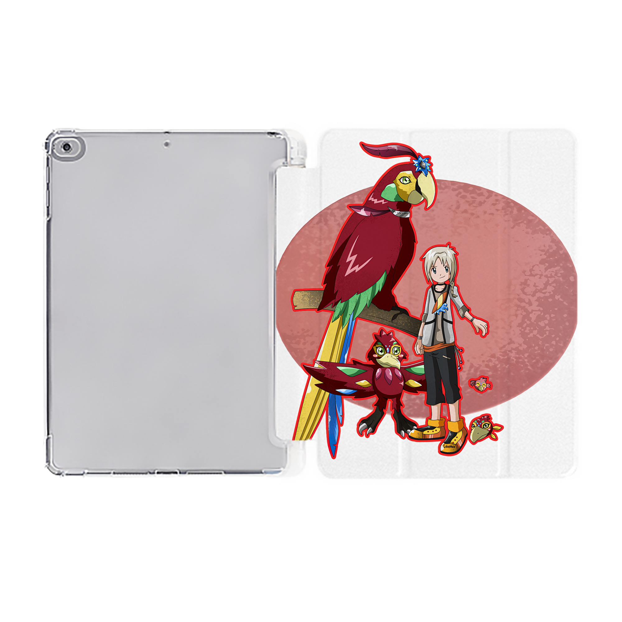 （画像用） Digimon デジタルモンスター/デジモン IPad ケース ペン収納付き 三つ折りスタンド PUレザー×シリコン 対応機種9.5/10.5/10.9インチ